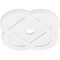 Ekena Millwork Charlotte Architectural Grade PVC Ceiling Medallion, 22"OD x 3"ID x 8 3/4"C x 1"P, One-Piece CMP22CE-03000 - alternate 4